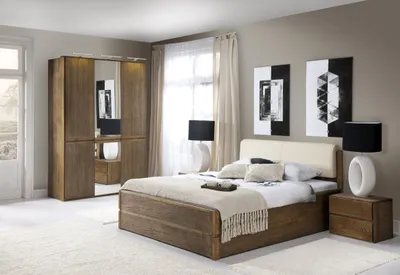 Produktbild von Easy Möbel Schlafzimmer Komplett - Set J Fazenda, 4 - teilig, teilmassiv, Farbe: Dunkelbraun