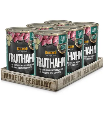 Produktbild von BELCANDO® Truthahn mit Reis & Zucchini 6x 400g