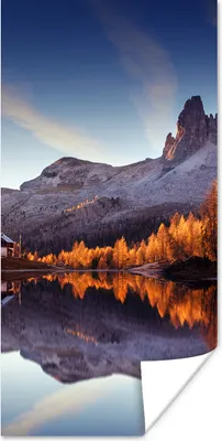 Produktbild von MuchoWow® Poster Berge - Bäume - Herbst - See - Natur 20x40 cm - Plakat - Foto