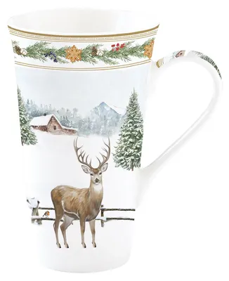 Obrázek produktu pro XXL jumbo hrnek WHITE FOREST winter forest pro 600 ml v dárkové krabičce Easy Life