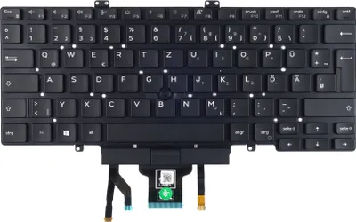 Zdjęcie produktu dla Tradebit - Klawiatura do DELL | Niemiecki DE QWERTZ | Pełna kompatybilność | Wysokiej jakości materiały | Modele: Latitude 3400 5400 5410 7400