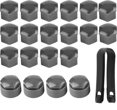 Produktbild von 20pcs 17mm Nussauto Rad Auto Hub Schraubenschutz Antitheft Abdeckkappe grau