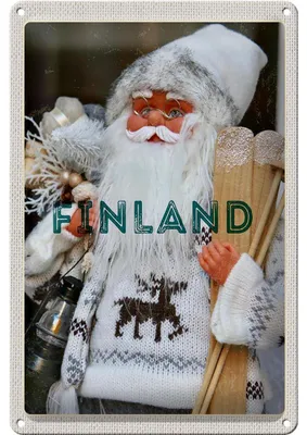 Produktbild von Blechschild Reise 20x30cm Finnland Weihnachten Weihnachtsmann