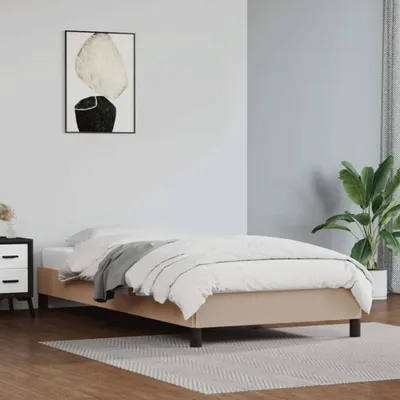Produktbild von The Living Store Bettgestell Cappuccino-Braun 100x200 cm Kunstleder