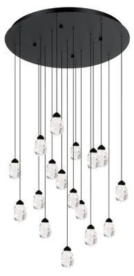 Productafbeelding van 17-lichts hanglamp Sindicat zwart
