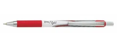 Guľôčkové pero, 0,34 mm, stláčací mechanizmus, ZEBRA "Z-Grip Flight", červená