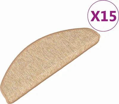 Obrázek produktu pro vidaXL Podložky na schůdky 15 ks 65x21x4 cm Světle hnědá Půlkruhová velká