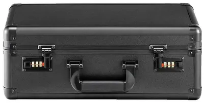 Image de Boîte de rangement, coffret à 4 compartiments, serrure à combinaison, couleur noire