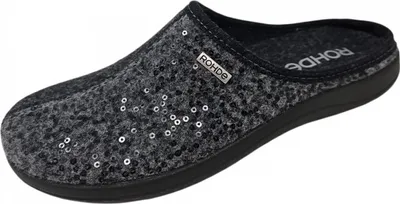 Produktbild von Rohde 6550 Bari Schuhe Damen Hausschuhe Pantoffeln Softfilz Weite G , Größe:36 EU, Farbe:Grau