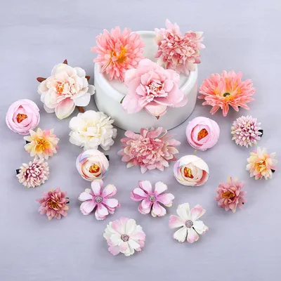 Produktbild von 21er-Pack künstliche Haarspangen mit Blumen – Haarschmuck für Hochzeiten, Brautpartys, Abschlussbälle und andere festliche Anlässe – für Frauen und Kinder