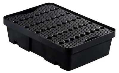 Produktbild von Palettenwanne für Kleingebinde | Polyethylen (LDPE) | 20 l Volumen | mit PE-Rost