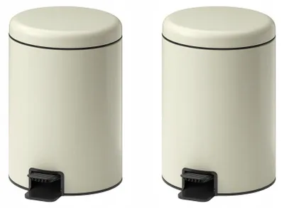 Image de IKEA STENTRAPPA Poubelle 9L Beige avec Couvercle