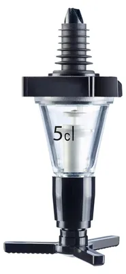 Dosiergerät 5 cl, Kunststoff, Schwarz/Transparent, für 0,7–1 l Flaschen