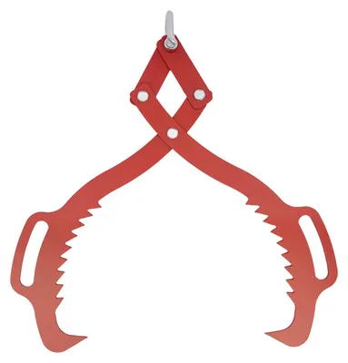 Produktbild von Schwerlast Holzhebezange - Stahl Baumstammgreifer - 700 kg Tragkraft - Maulöffnung 0–53,3 cm - Stammdurchmesser bis 52 cm - Rot