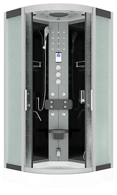 Produktbild von Dampfdusche Dusche Duschkabine D58-13M3 Duschtempel Sauna 90x90 cm
