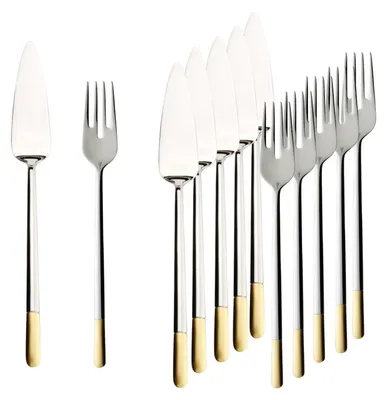 Produktbild von Villeroy & Boch Ella teilvergoldet Fischbesteck 12-teilig
