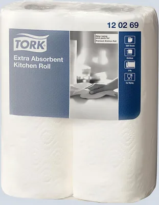 Immagine prodotto di tork120269 TORK rotolo da cucina, extra assorbente, 2 veli, bianco