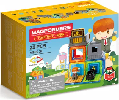 Obrázok produktu pre Magformers, Magneticka stavebnica, banka, 22 dielikov
