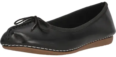 Produktbild von CLARKS Ballerinas Freckle Ice mit atmungsaktiver Lederdecksohle 1216 Black Leather 36