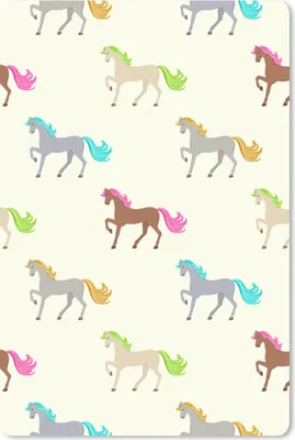 Produktbild von MuchoWow® Mauspad Mousepad Mädchen - Pferde - Muster - Mädchen - Kinder - Kinder 40x60 cm - Mousepads - Maus Mat - Pad - Mausunterlage - Schreibtisch Accesoire