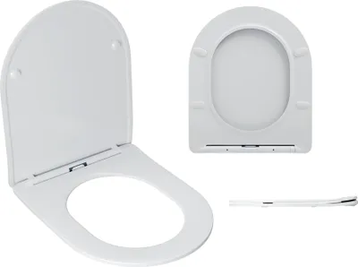 Obrázek produktu pro Granitan | Slim WC sedátko - Bílé - Mechanismus Soft-close - EasyClean - Vysoce kvalitní polypropylen