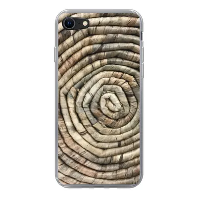 Produktbild von MuchoWow® Handyhülle Schutzhülle Hülle für iPhone SE 2020 Kreis - Schilf - Korb Silikon Softcase Handy Hülle - Kartenbesitzer