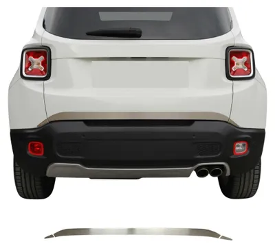Image de Garniture de Hayon Coffre pour Jeep Renegade 2015-2021 acier inox Brossé 3 Pcs, Image générée par une IA