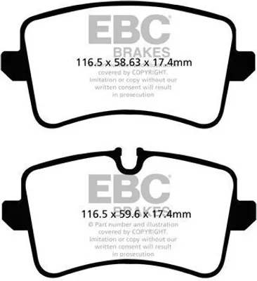 Produktbild von EBC Brakes Bremsbeläge Satz Hinten Bremsklötze für AUDI A4 Avant (8K5, B8) DP42082R