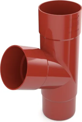 Immagine prodotto di BRYZA Ramo di pluviale in plastica Ø 90 mm, rosso RAL 3011