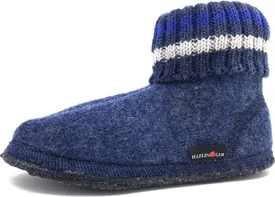 Produktbild von Haflinger Panl Kinderschuhe Jungen Hausschuh Blau Freizeit