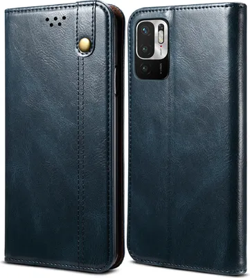 Produktbild von Xiaomi Poco M3 Pro 5G Hülle, LaimTop Leder Flip Brieftasche Schutzhülle für Xiaomi Poco M3 Pro 5G Blau