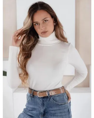 Produktbild von Dstreet Damen-Rollkragenpullover Vanoria weiß M/L