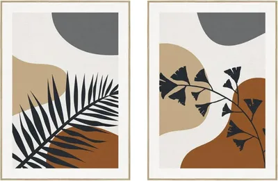 Produktbild von HowHomely | Wandbild - Diptychon - bunt - 51 x 71 cm - 2er Set Bilder auf Leinwand