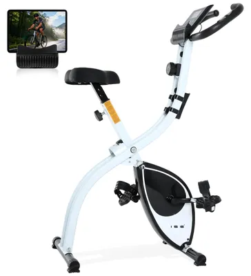 Image de Vélo d'appartement pliable - Résistance magnétique avec 8 niveaux - Poids : 15 kg