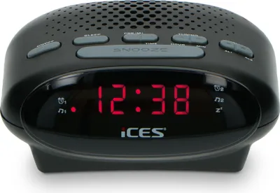 Produktbild von Ices ICR-210 Black - FM Uhrenradio, Schwarz