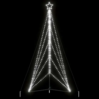 Image de vidaXL Sapin de Noël LED 615 LED blanc froid 404,5 cm