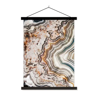 Produktbild von MuchoWow® Textilposter Edelstein - Marmor - Natur - Abstrakt 60x80 cm mit schwarzem Rahmen - Plakathalter