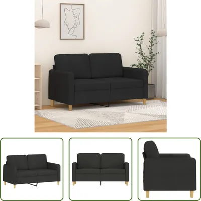 Produktbild von The Living Store 2-Sitzer-Sofa Schwarz 120 cm Stoff
