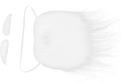 Image de Set de barbe de Père Noël Blanc Faux Père Noël Moustaches Accessoires pour la fête de Noël
