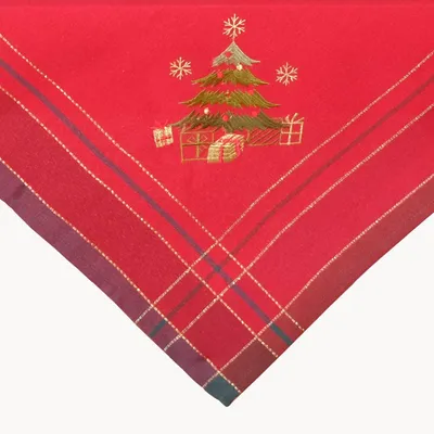 Image de Linge de table avec broderie Arbre 85 x 85 cm