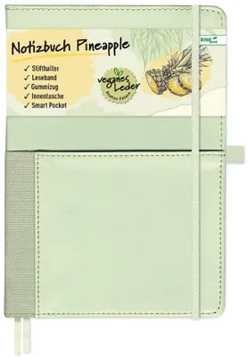 Productafbeelding van RNK Verlag, notitieboekje "Ananas", veganistisch, geruit, DIN A5