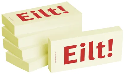 Immagine prodotto di 1301010102 Haftnotizen "Eilt!" - 75 x 35 mm, 5x 100 Blatt