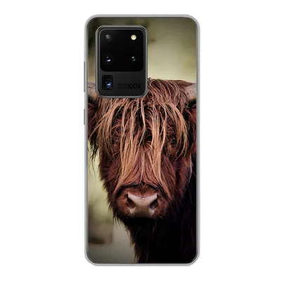 Produktbild von MuchoWow® Handyhülle Schutzhülle Hülle für Samsung Galaxy S20 Ultra Schottischer Hochländer - Licht - Porträt - Natur Silikon Softcase Handy Hülle - Karteninhaber