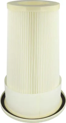A vacuum cleaner filter is shown against a white background.