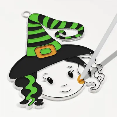 Zdjęcie produktu dla Halloweenowy Witrażyk Do Malowania