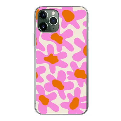 Produktbild von MuchoWow® Handyhülle Schutzhülle Hülle für iPhone 11 Pro Blume - Rosa - Muster Silikon Softcase Handy Hülle - Handy - Geburtstag Teenager
