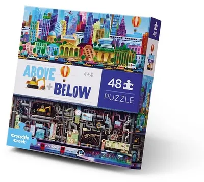 Image de Puzzle « Ville » de Crocodile Creek, 48 pièces, jouet éducatif en carton