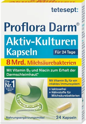 Produktbild von tetesept Proflora Darm 24Kps.12.8g
