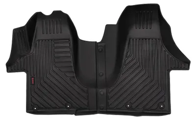 Image de Tapis avant en caoutchouc pour Volkswagen Transporter T5 2003-2015 (monospace) – 2 pièces, noirs, sur mesure