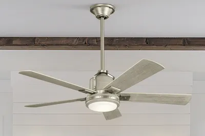 Produktbild von Deckenventilator leise mit LED Licht, Fernbedienung und Echtholzflügeln Ø 132cm
